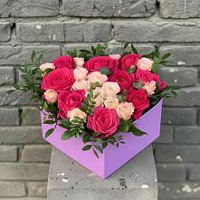 Цветочная композиция из Розы в коробке #REPLACE_PRED# Городки