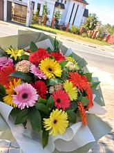 Букет цветов из:  Герберы #REPLACE_PRED# Городки