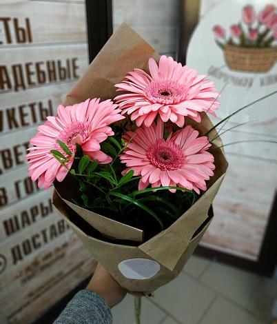 Букет цветов из: Герберы в Городки
